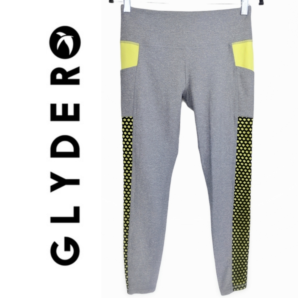 GLYDER Neon Colorblock Mesh Pocket 7/8 Leggings S